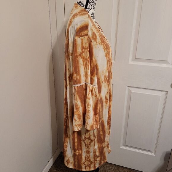 Cato open face long tie dye cardigan - Picture 2 of 7